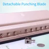 Punch KWtriO Handheld DIY Mushroom 12 Holes Punch Puncher Paper Cutter with Ruler 6 Sheets Punch Capacity A4 / A5 / A7 / B5