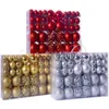 Objets Décoratifs Figurines 100 pcs 36CM Boule De Noël Coffret Cadeau Décorations D'arbre De Noël Ornements Suspendus Poudre Mate Boules Creuses Nouvel An Décor À La Maison