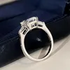 Cluster Rings WPB S925 Sterling Silver Zircon Brilliant Rectangular Diamond Women High Carbon Diamonds Luxury Jewets Gifts Party
