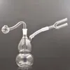 wholesale Bong de brûleur à mazout en verre à priser Pipes à eau à matrice épaisse avec tuyau de brûleur à mazout en verre et tube de paille en silicone cheaepst