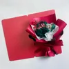Torkade blommor mini bukett valentins dag gåva odödlig blomma babysbreath rose för flickvän konstgjord heminredning