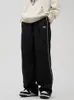 Pantaloni delle donne HOUZHOU Donne Sport Kpop Y2K Patchwork A Righe Femminile Vintage Harajuku Pantaloni Da Jogging Gamba Larga Oversize