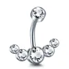 Navel Bell Button Rings 1Pc Steel Belly Button Ring Navel Nombril Piercing CZ Belly Ring Sexy Women Belly Piercing Body Jewelry Ombligo 14G 230626