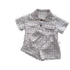 Clothing Sets 2023 Summer Korean Child Thin Clothes Short Sleeve Two-piece Shirt And Shorts