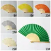 Solid Color Wooden Fold Fan Chinese Style Foldable Fan Sundries Summer Handheld Fans Wedding Party Gift Home Decoration TH0456