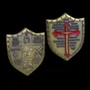 Armure de Dieu Challenge Coin Pièces commémoratives militaires pour collectionneurs Knight Templar Shield Religieux Pocket Prayer Token Badge