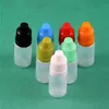 100 ensembles/lot 8 ml flacons compte-gouttes en plastique à l'épreuve des enfants longue pointe mince PE sans danger pour e liquide vapeur Vapt jus e-Liquide 8 ml Xaflo