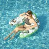 Piaska gra Water Fun Foolble U PVC Water Sports Float Podwozie z kubkiem Reptanble Water Floating Backrest Rektliner na imprezę na basenie plażowym 230626