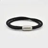 Braccialetti con ciondoli Milano Bracciale in corda Homme Magnete Bracciale in acciaio inossidabile Uomo Regalo per lui Accessori per gioielli da campeggio all'aperto Pulseras