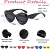 2 Stuks Leuke Cat Eye + Vierkante Opgeblazen Zonnebril Voor Vrouwen Mannen Trendy Chunky Bril Retro Dik Frame Grappig masker Shades