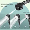 Bathroom Shower Heads Temperature Display Shower Head High Pressure Handheld Bathroom Water Saving Showerhead Pressurized Adjustable LED Digital Spray R230627