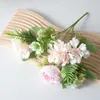 Decorative Flowers 5 Artificial Bouquets Of Peonies Wedding Home Pography Decoration Small Handlebars Rose