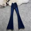 Women's Jeans Black Blue High Waist Skinny Denim Flare For Women 2023 Vintage Bell Bottom Leggings Wide Leg Y2K Femme Trousers