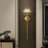 Wandlampen Moderne Bloem Led Lamp Koper Kristal Woonkamer Trappen Licht Gangpad Badkamer Blaker 90-260V Woondecoratie