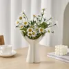 Учебные посуды наборы современного искусства вазы белая керамическая ручная ваза для гидропонного цветочного распоряжения на рабочем столе украшения домашнего декора гостиной