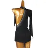 Zużycie scena czarna sukienka z łyżwarem figurowym Kobiet Gymnastics Gymnastics Costume Custom Crystal Rhinestone B241