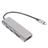 Hub 5Gbps transmissionshastighetsplugg och spela 3 USB3.0 Port Storage Memory Card Reader Portable Type C för bärbar dator