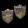 مجموعة درع الله Eph 6: 13-17 Challenge Coin Shield of Faith Badge 4pcs Set