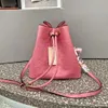 designer bag Suitcase and dinner Mary Kay Charm Black Soft Pink Bucket Bag Women's Drawstring Casual Versatile Shoulder Crossbody