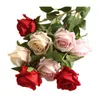 Kwiaty dekoracyjne 1/5PC Piękny jedwabny sztuczny ślub róży stoli domowy Dekor Długi bukiet Załóż fałszywą roślinę Walentynki