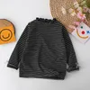 T shirts Girls Children Striped Bottoming Shirt Spring Autumn Clothes Casual Simple Fashion Tees Baby Wear Soft Loose Long Sleeve Top 230626