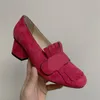 bateau à talons sandale femmes talons hauts 100% sandales en peau de vache glands ronds escarpins Marmont brodés mocassins en cuir véritable or talons épais mariage d'été e6CR #