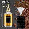 Organizzazione della conservazione della cucina 2 pezzi Dispenser per sciroppo di caffè Set con etichette Imbuto Bottiglia di vetro riutilizzabile da 500 ml Trasparente senza BPA 230627