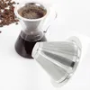 1pcs Stainless Steel Mesh Pour Over Cone Coffee Dripper Filter Tea Strainer Funnel Reusable Replacement Permanent Basket Filter