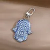 Style bohème Vintage motif coloré Fatima main mauvais œil porte-clés porte-clés décorer bijoux