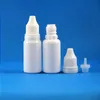 100 ensembles / lot 15 ml bouteilles de compte-gouttes en plastique blanc longue