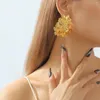 Dangle Küpe Kadınlar Için Vintage Çiçek Küpe Takı Geometri Moda Metal EarringStereo Pendientes Parti Süsler Hediye Kore