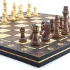 Jeux d'échecs Chesse International Jeu d'échecs Super Dames 3 en 1 Jeu d'échecs de voyage en bois Échiquier pliant Backgammon 230626
