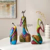 Decorative Objects Figurines Creative Home Decoration oil painting woman Abstract Figures Desktop Decoration Living Room Wine Cabinet Home Crafts Gift