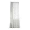 Curtain European Curtains Transparent Window Shades Sheer White Drapes Tulle Mesh Embroidery