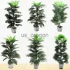 Decorative Objects Figurines 90cm Large Artificial Plant Tropical Palm Tree Leaves Monstera Coconut Tree Without Pot For Balcony Garden Home Decor Fake Plant