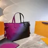 Rainbow Color Tote Bag akwarela skórzana damska projektant Crossbody z torebką torebki portfela woreczki