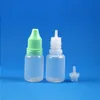 100セット10mlプラスチックドロッパーボトルの改ざんエビデンスキャップE液滴蒸気e-liquide 10 ml PMWDKの長い細い針チップノズル