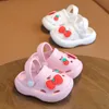 Slipper Pink Girls Sandals Toes Wrapped Summer Hollow Bow Strawberry Lovely Princess Casual Beach Water Shoes Kids Slippers Eva 230626