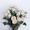 Kwiaty dekoracyjne 20pcs szampana róża kwiat Wedding Bunch romantyczny bąbelek mały suchy bukiet wyposażenie domu dekorat czerwony