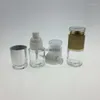 Vorratsflaschen 300 teile/los 20 ml Klarglasflasche mit Acryldeckel. Kosmetikbehälter für Lotion/ätherisches Öl/Feuchtigkeitscreme/Gesichtswasser