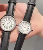 Luxus Neue Frauen Männer RONDE Uhr Paare Schwarz Grau Leder Muss Quarz Uhren Römische Zahl Zifferblatt Zirkon Armbanduhr 29mm 36mm
