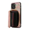 Luxury Crossbody Zipper Woven Vogue Phone Case for iPhone 14 13 12 11 Pro Max Samsung Galaxy S23 Ultra S22 Plus S21 Sturdy Multiple Card Slots Leather Wallet Chain Cover