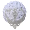 Couronnes de fleurs décoratives Bouquets de mariage blanc pur de luxe pour la mariée et la demoiselle d'honneur Ruban exquis Rose Accessoires de mariage faits à la main 230626