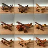 Modelo de aeronave de madeira vintage feito à mão modelo em escala ornamentos decoração criativa casa área de trabalho retrô decoração de aeronaves brinquedo coleção de presente 230626