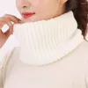 Scarves Unisex Turtleneck Wool Knit Fake False Collar Pullover Neck Guard Thick Warm Detachable Scarf Women's Winter Windproof Snood