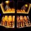 3 flaskor LED -uppladdningsbar dom P Champagne Suitcase Wine Bottle Carrier Box Glorifier Display Case VIP Presenter för Night Club Lounge Bar Wedding Decorations