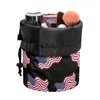 Sacs à cosmétiques Coloranimal Usage quotidien Portable Sac Jolis drapeaux américains Réutilisable Doux Cylindrique Femmes Organisateur Baril