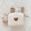 Sacs à couches broderies ours maman sac à couches pote-poussette Baby Sacs Organisateur Multifinectional Nappy Nappy Nappy Momy Travel Makeup Pouche 230626