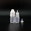 100 Pcs 3 ML Dropper Bottles With Child Proof Safe Caps & Tips Plastic Dropper Bottle Squeeze e Cig Long nipple Sfret