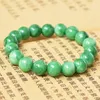 Bangle Emerald Jade Bracelet Women Mens Genuine Jades Stone Beads Elastic Beaded Jadeite Bracelets Natural Jewellery